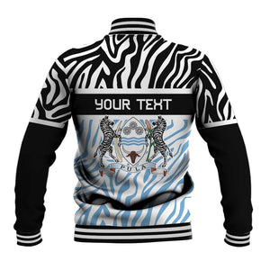 Botswana Personalized Baseball Jacket African Zebra Skins Pattern - African Pride