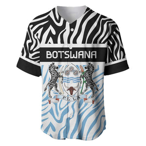 Botswana Personalized Baseball Jersey African Zebra Skins Pattern - African Pride