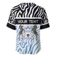 Botswana Personalized Baseball Jersey African Zebra Skins Pattern - African Pride