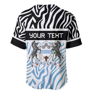 Botswana Personalized Baseball Jersey African Zebra Skins Pattern - African Pride