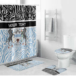 Botswana Personalized Bathroom Set African Zebra Skins Pattern