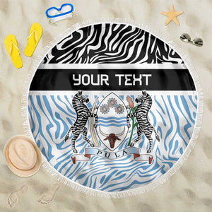 Botswana Personalized Beach Blanket African Zebra Skins Pattern - African Pride
