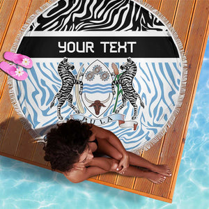Botswana Personalized Beach Blanket African Zebra Skins Pattern - African Pride