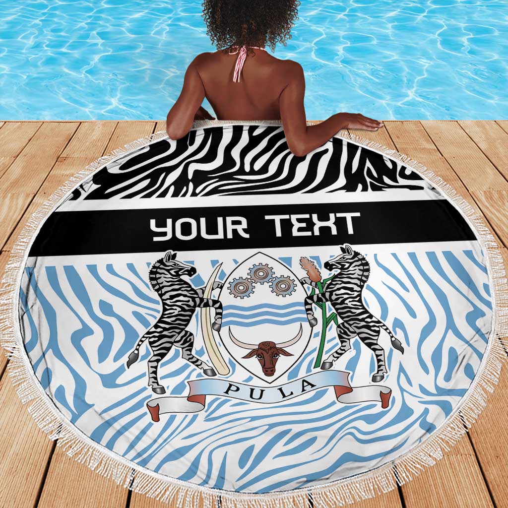 Botswana Personalized Beach Blanket African Zebra Skins Pattern - African Pride