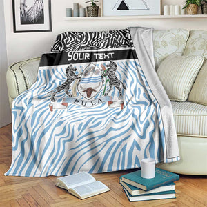 Botswana Personalized Blanket African Zebra Skins Pattern - African Pride