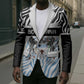 Botswana Personalized Blazer African Zebra Skins Pattern