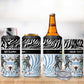 Botswana Personalized 4 in 1 Can Cooler Tumbler African Zebra Skins Pattern - African Pride