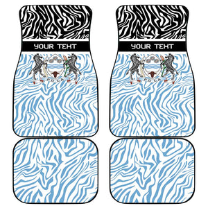 Botswana Personalized Car Mats African Zebra Skins Pattern - African Pride