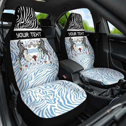 Botswana Personalized Car Seat Cover African Zebra Skins Pattern - African Pride