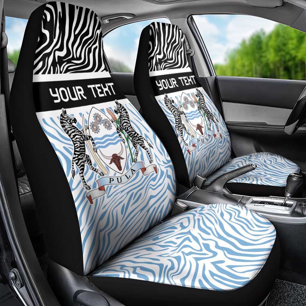 Botswana Personalized Car Seat Cover African Zebra Skins Pattern - African Pride