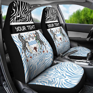 Botswana Personalized Car Seat Cover African Zebra Skins Pattern - African Pride