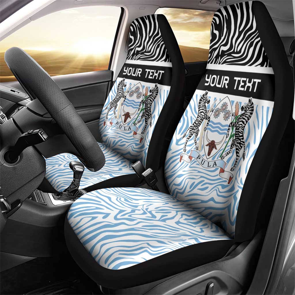 Botswana Personalized Car Seat Cover African Zebra Skins Pattern - African Pride