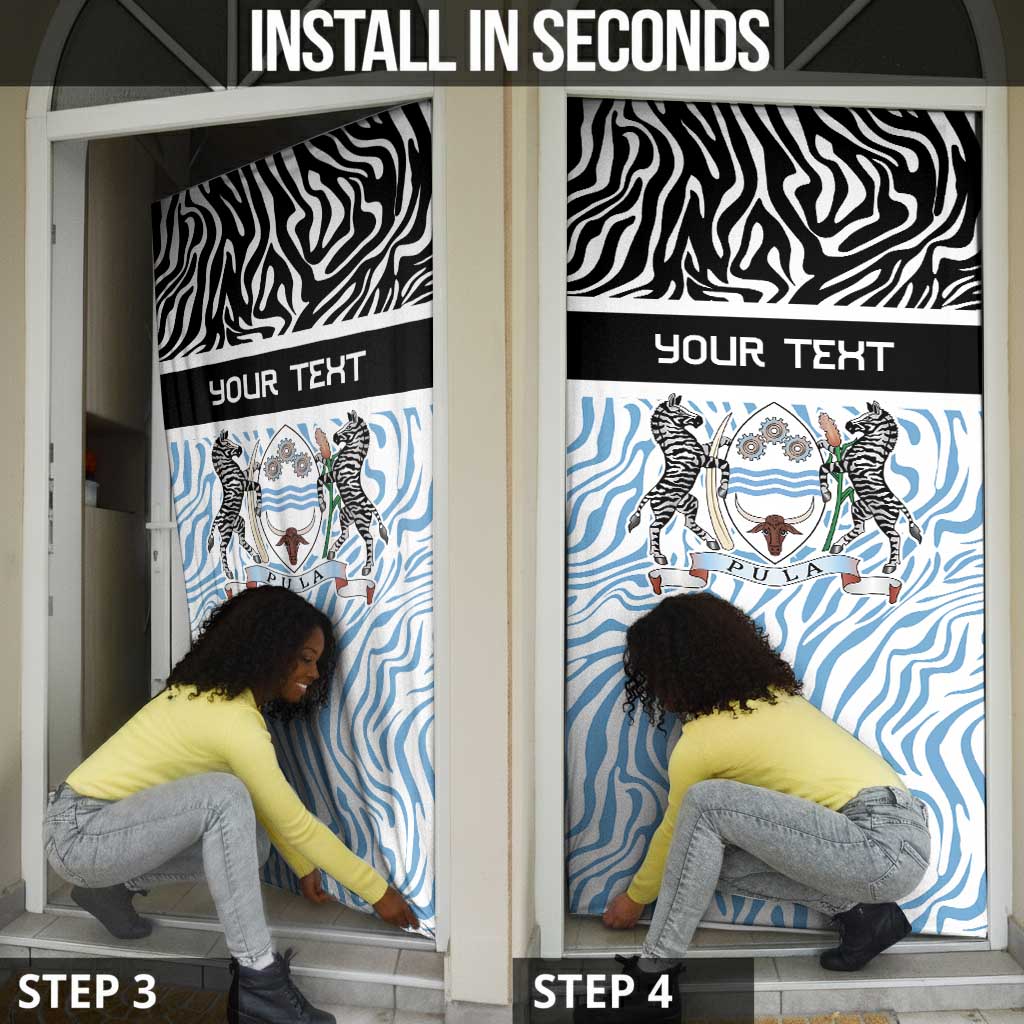Botswana Personalized Door Cover African Zebra Skins Pattern