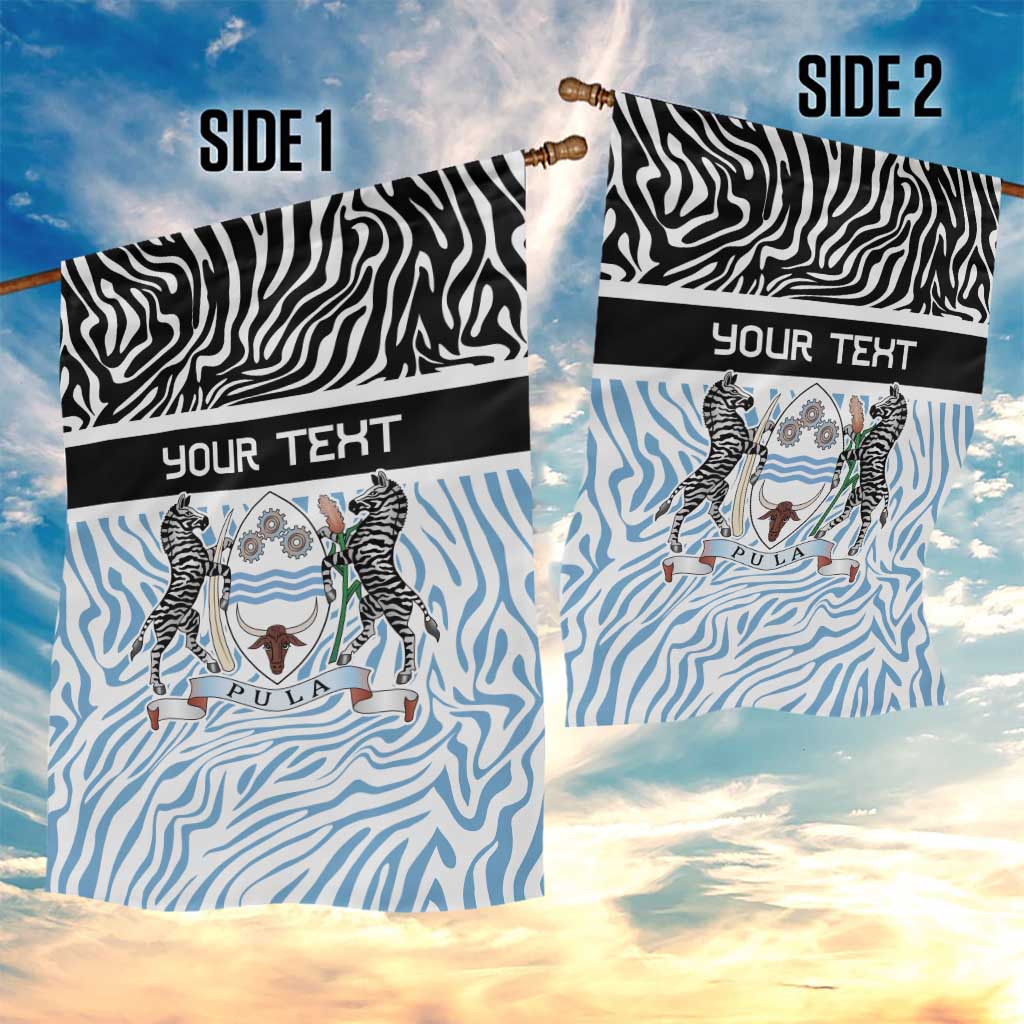 Botswana Personalized Garden Flag African Zebra Skins Pattern - African Pride