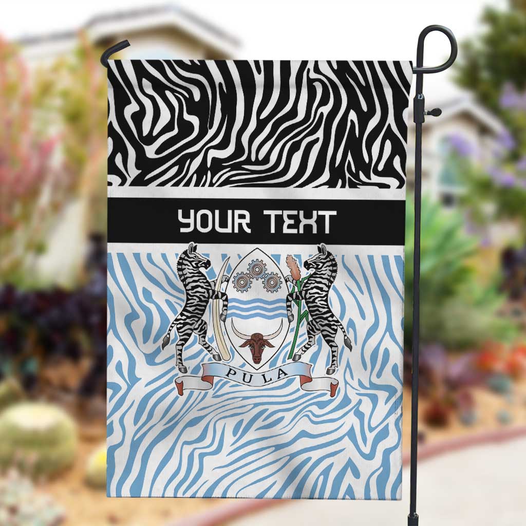 Botswana Personalized Garden Flag African Zebra Skins Pattern - African Pride