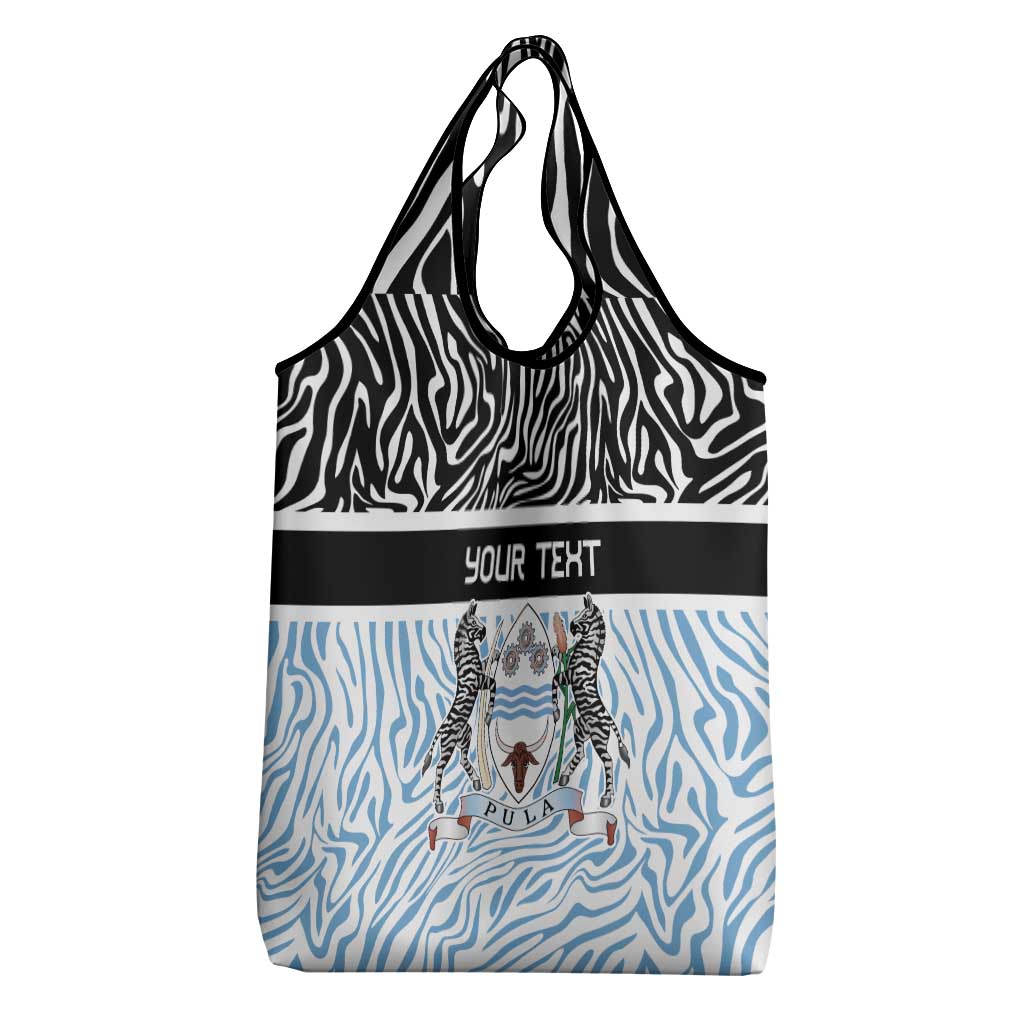 Botswana Personalized Grocery Bag African Zebra Skins Pattern - African Pride