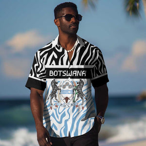 Botswana Personalized Hawaiian Shirt African Zebra Skins Pattern - African Pride