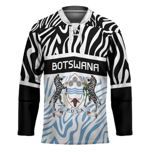 Botswana Personalized Hockey Jersey African Zebra Skins Pattern