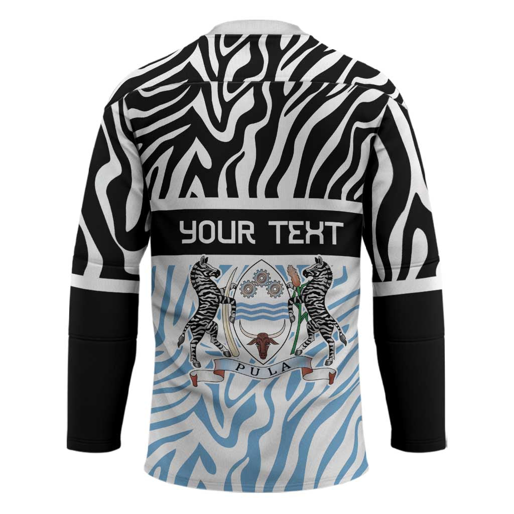 Botswana Personalized Hockey Jersey African Zebra Skins Pattern