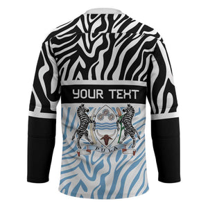 Botswana Personalized Hockey Jersey African Zebra Skins Pattern