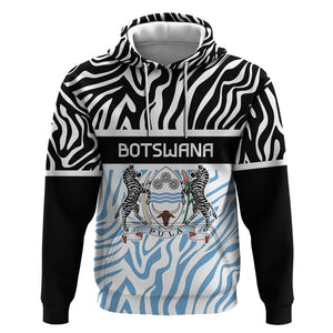 Botswana Personalized Hoodie African Zebra Skins Pattern - African Pride