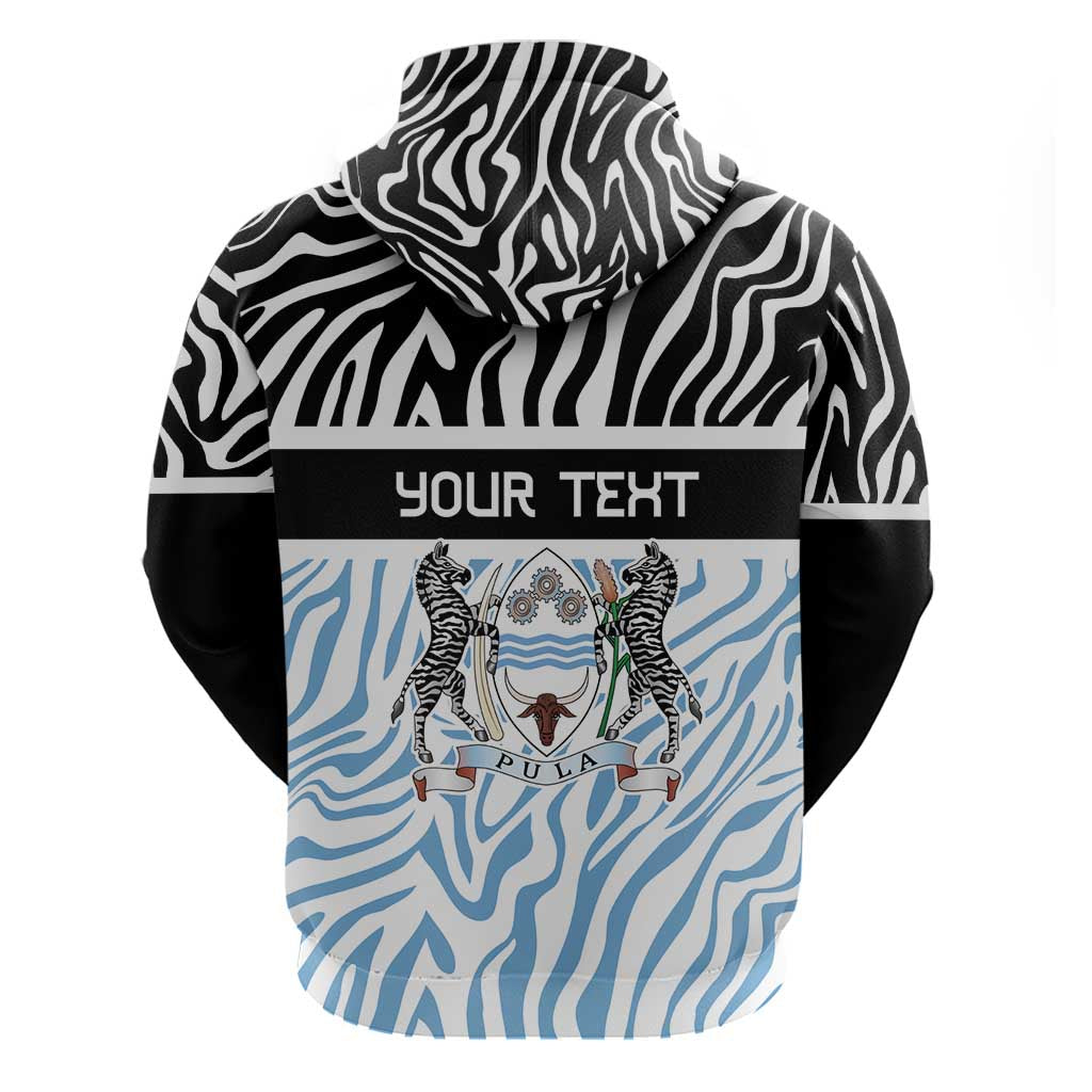 Botswana Personalized Hoodie African Zebra Skins Pattern - African Pride