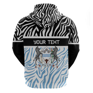 Botswana Personalized Hoodie African Zebra Skins Pattern - African Pride