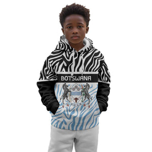 Botswana Personalized Kid Hoodie African Zebra Skins Pattern - African Pride