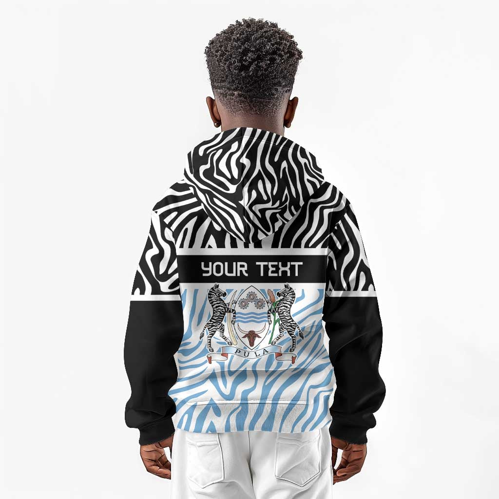 Botswana Personalized Kid Hoodie African Zebra Skins Pattern - African Pride