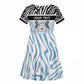 Botswana Personalized Kid Short Sleeve Dress African Zebra Skins Pattern - African Pride
