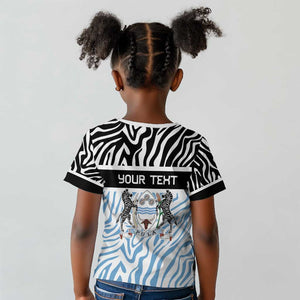 Botswana Personalized Kid T shirt African Zebra Skins Pattern - African Pride