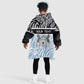 Botswana Personalized Kid Wearable Blanket Hoodie African Zebra Skins Pattern - African Pride