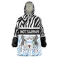 Botswana Personalized Kid Wearable Blanket Hoodie African Zebra Skins Pattern - African Pride