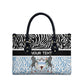 Botswana Personalized Leather Bag African Zebra Skins Pattern