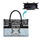 Botswana Personalized Leather Bag African Zebra Skins Pattern
