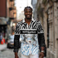 Botswana Personalized Long Sleeve Button Shirt African Zebra Skins Pattern - African Pride