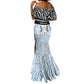 Botswana Personalized Mermaid Dress African Zebra Skins Pattern - African Pride