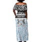 Botswana Personalized Off Shoulder Maxi Dress African Zebra Skins Pattern - African Pride