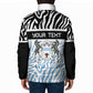 Botswana Personalized Padded Jacket African Zebra Skins Pattern