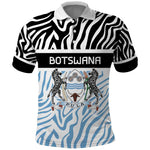 Botswana Personalized Polo Shirt African Zebra Skins Pattern - African Pride
