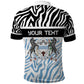 Botswana Personalized Polo Shirt African Zebra Skins Pattern - African Pride