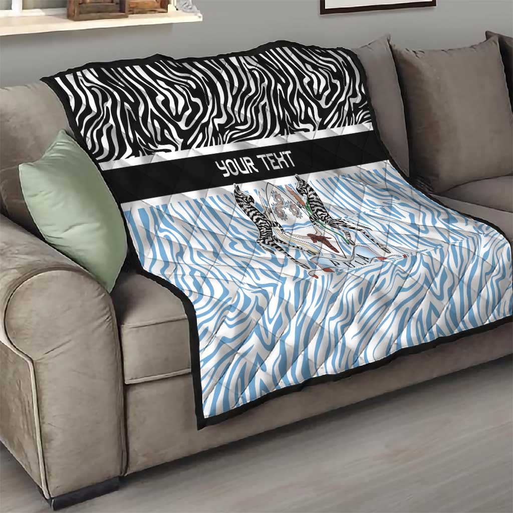 Botswana Personalized Quilt African Zebra Skins Pattern - African Pride
