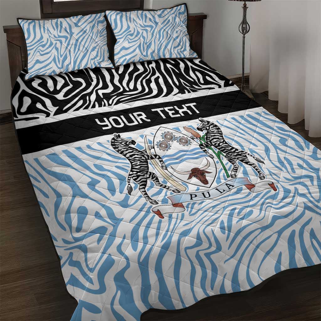 Botswana Personalized Quilt Bed Set African Zebra Skins Pattern - African Pride