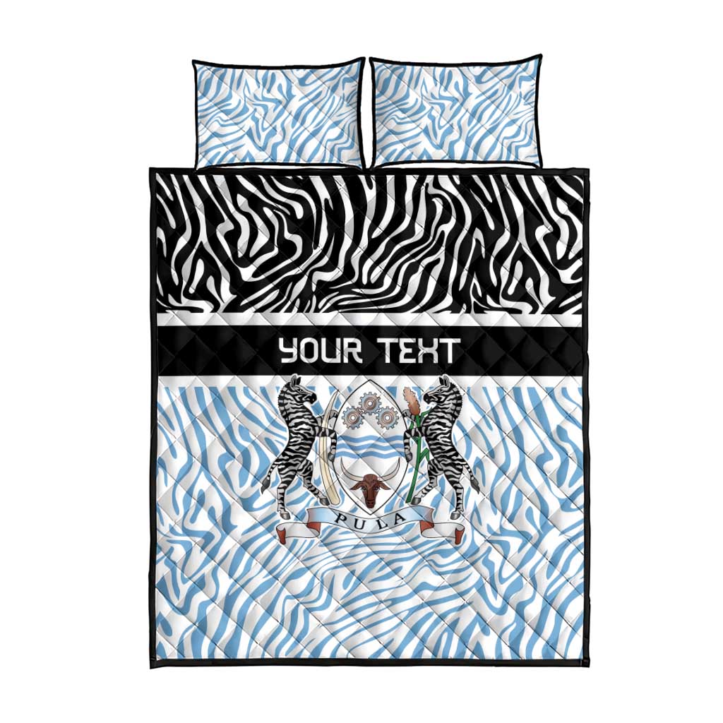 Botswana Personalized Quilt Bed Set African Zebra Skins Pattern - African Pride