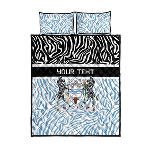 Botswana Personalized Quilt Bed Set African Zebra Skins Pattern - African Pride