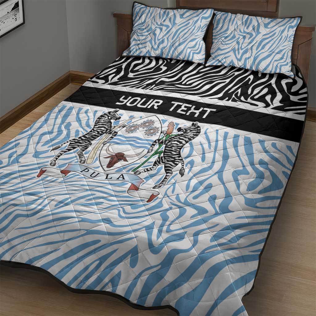 Botswana Personalized Quilt Bed Set African Zebra Skins Pattern - African Pride