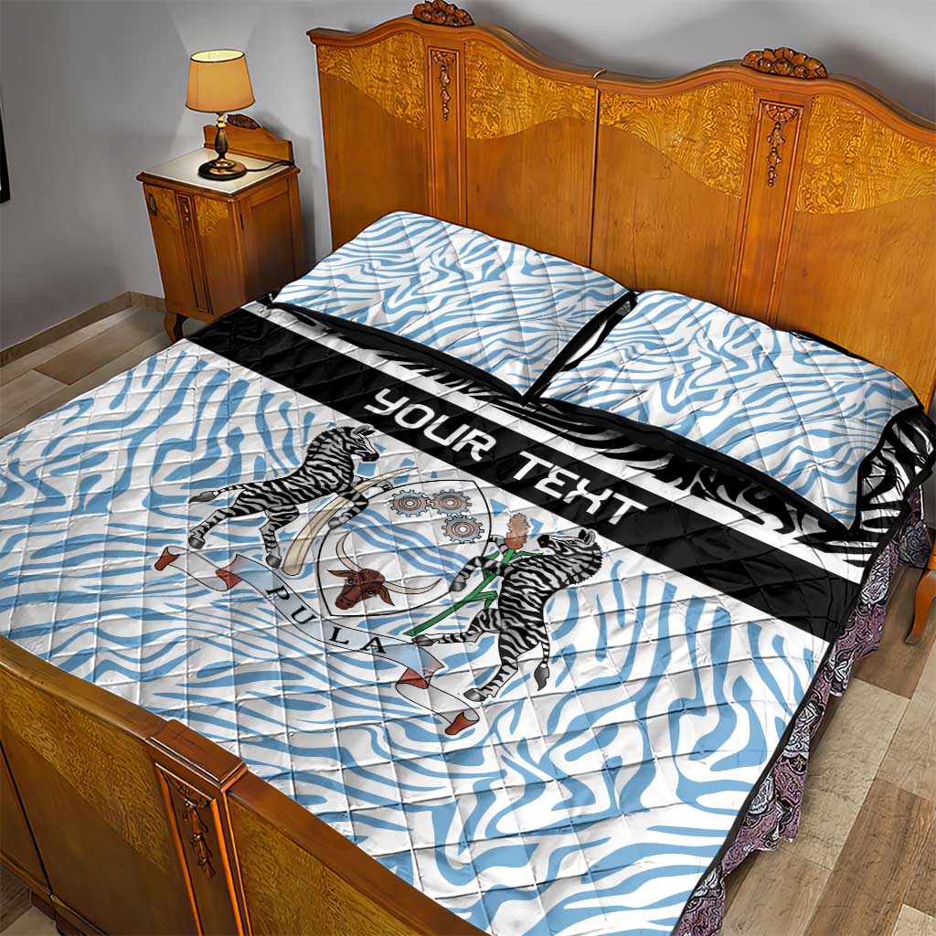 Botswana Personalized Quilt Bed Set African Zebra Skins Pattern - African Pride