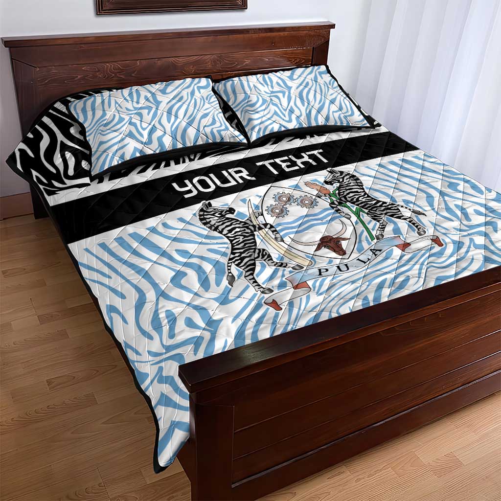 Botswana Personalized Quilt Bed Set African Zebra Skins Pattern - African Pride