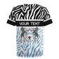 Botswana Personalized Rugby Jersey African Zebra Skins Pattern - African Pride