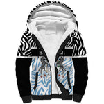 Botswana Personalized Sherpa Hoodie African Zebra Skins Pattern - African Pride